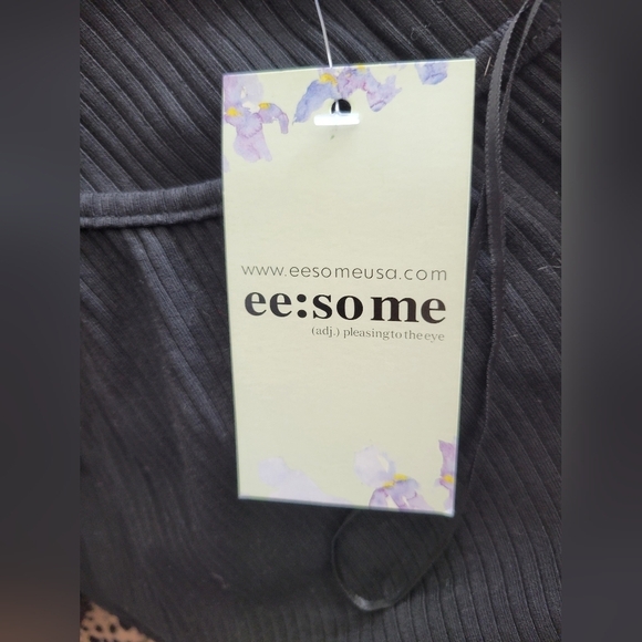 NWT ee:some Sheer One-Shoulder Black Bodysuit Size Medium - Picture 4 of 9